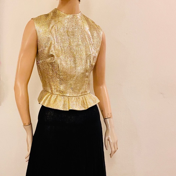 Vintage Tops - 60’s Glitzy peplum top by Sydney Heller, New York